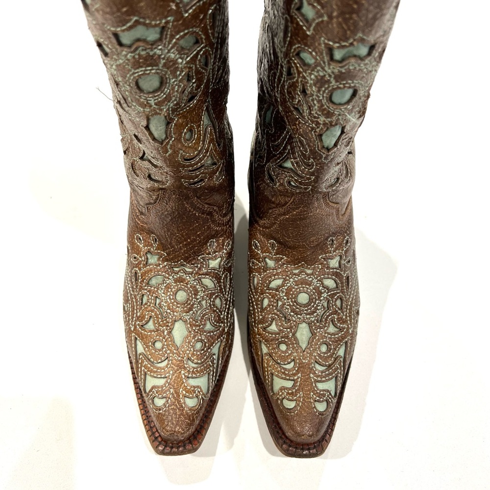 Corral Womens A3215 Turquoise Inlay, 8M